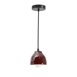 Hanglamp Drava Keramiek, kleur Donkerrood
