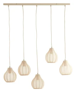 Hanglamp Elati 5-lamps, kleur Zand