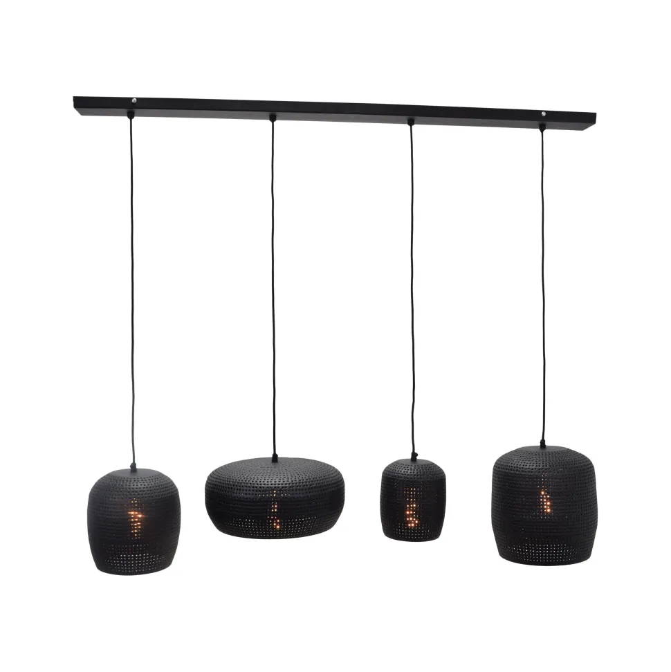 Hanglamp Fez 4-lamps, kleur Zwart
