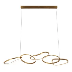 Hanglamp Flyn LED 125cm, kleur Brushed Gold