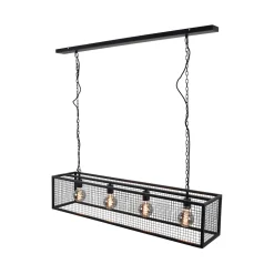Hanglamp Frame 4-lamps, kleur Zwart