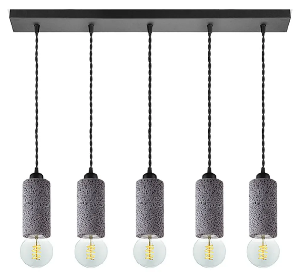 Hanglamp Fresco 5-lamps, Beton