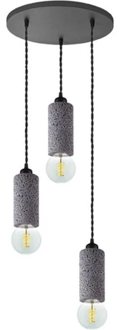 Hanglamp Fresco 3-lamps, Beton