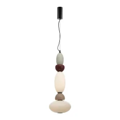 Hanglamp Garca Verticaal, Keramiek en glas