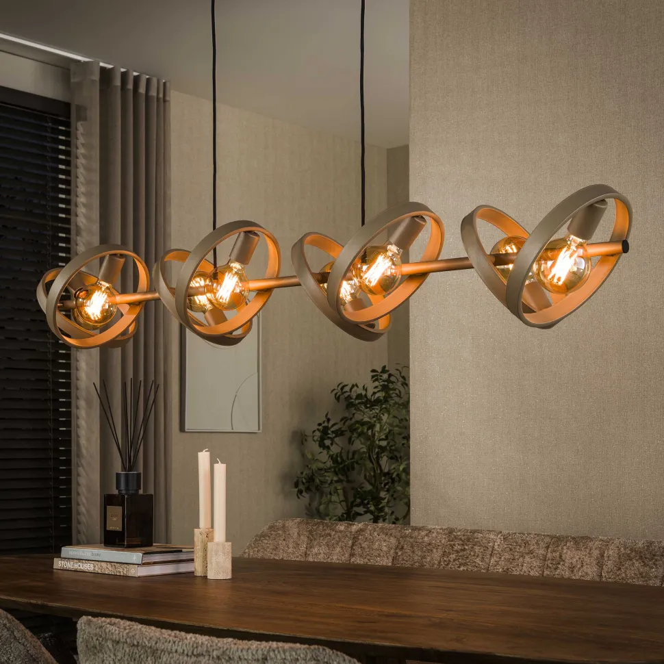 Hanglamp Homer 8-lamps, kleur Beige