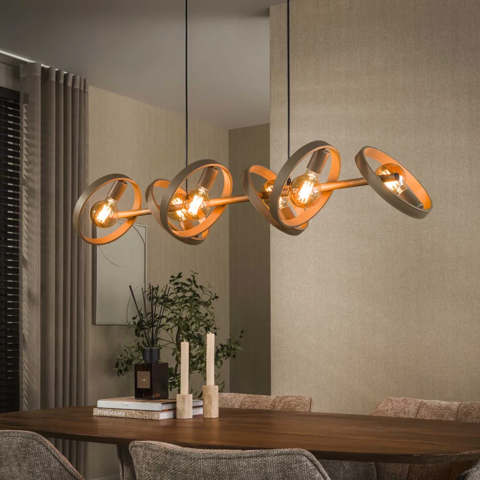 Hanglamp Homer 6-lamps, kleur Beige