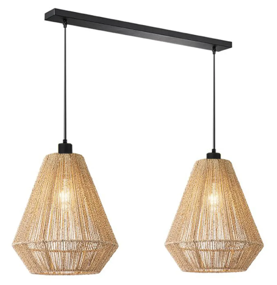 Hanglamp Ibiza Diamond Jute, 2-lamps
