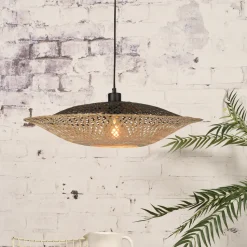 Hanglamp Kalimantan Bamboe, kleur Naturel/Zwart