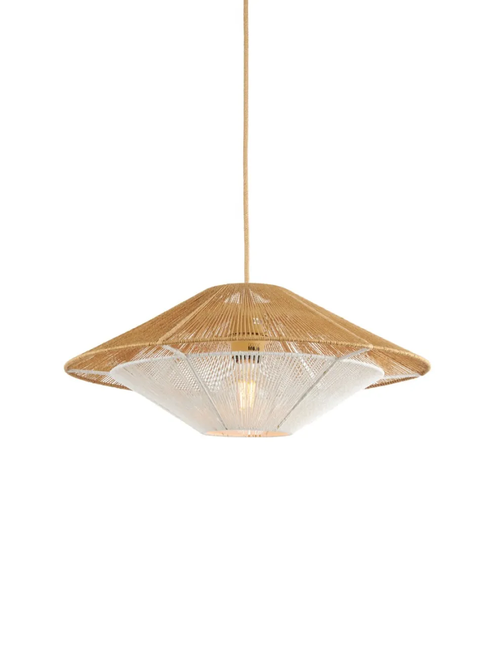 Hanglamp Lumbini Papiertouw, kleur Naturel