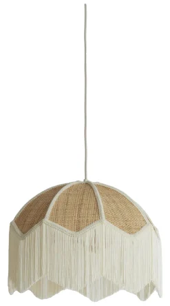 Hanglamp Malacia Raffia, kleur Crème