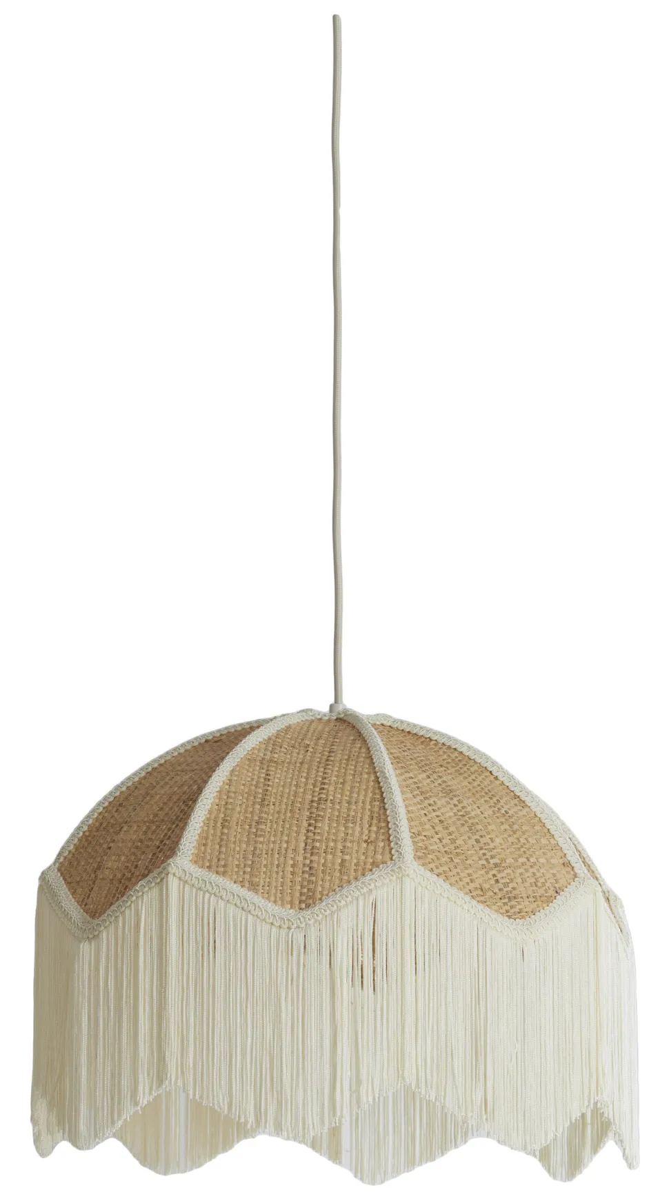 Hanglamp Malacia Raffia, kleur Crème