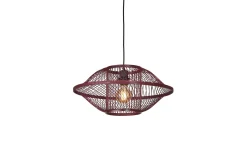 Hanglamp Maui Bamboe, kleur Burgundy