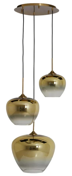 Hanglamp Mayson 3-lamps, kleur Goud