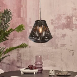 Hanglamp Merapi Diamond, Bamboe, 30cm