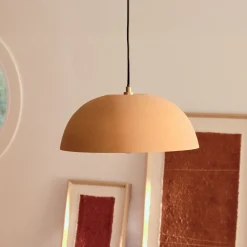 Hanglamp Nibla Kleipatroon, kleur Terracotta