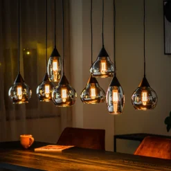 Hanglamp Nino 8-lamps, kleur Smoke