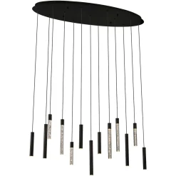 Hanglamp Oxley 13-lamps, kleur bronze