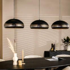 Hanglamp Rachel 3-lamps, kleur Zwart