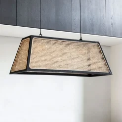 Hanglamp Raffles Rotan en teakhout