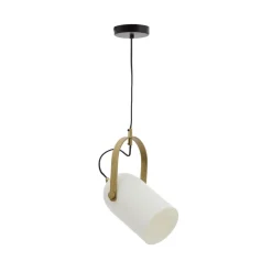 Hanglamp Reisy Matglas en messing