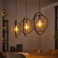 Hanglamp Tricia 3-lamps, kleur Charcoal