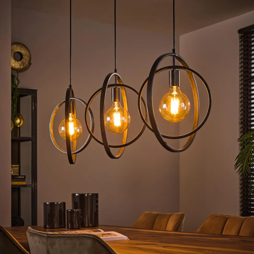 Hanglamp Tricia 3-lamps, kleur Charcoal