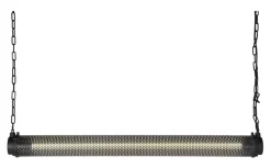 Hanglamp Tube, Metaal, 130cm, kleur Zwart