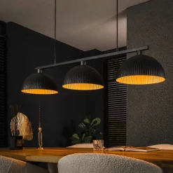 Hanglamp Zarinah Artic black, 3-lamps