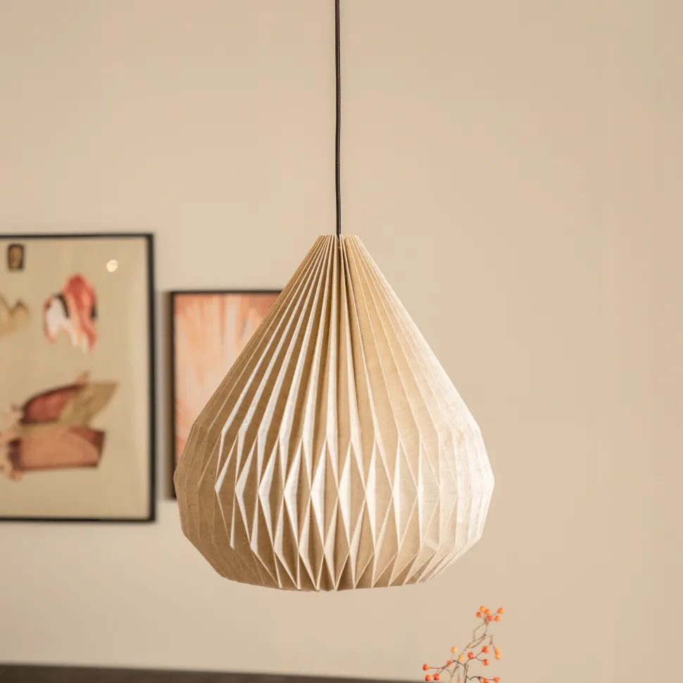 Hanglamp Zuki Linnen, 41cm