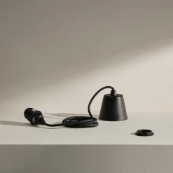 Hanglampfitting Albir Voor buiten, kleur Zwart