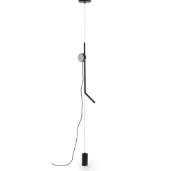 Hanglamp/Vloerlamp Orey Met verplaatsbare spot, kleur Zwart