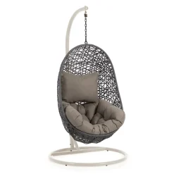 Hangstoel Florina Met standaard, kleur Antraciet/Beige