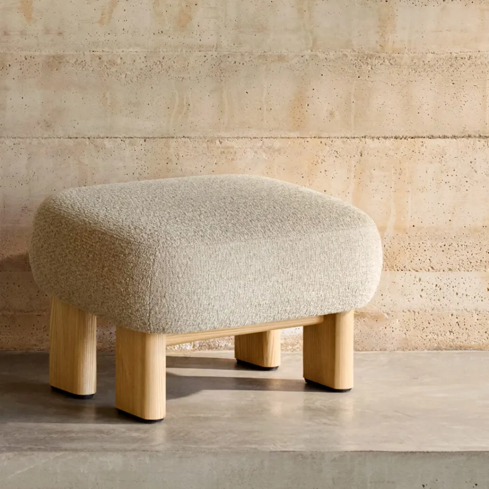 Hocker Cabana Chenille, kleur Beige