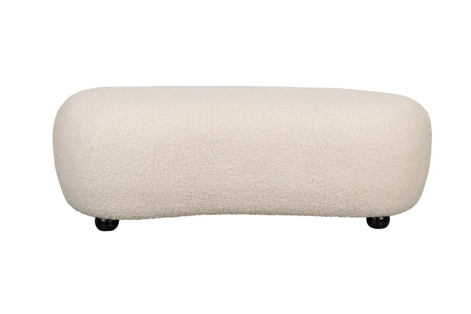 Hocker Cheron Teddy, kleur Wit