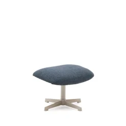 Hocker Jaspe Structuurstof, kleur Blauw