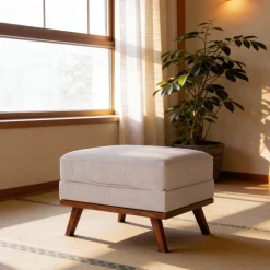 Hocker Kirstan Grande stof, kleur Beige