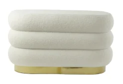 Hocker Lyall Teddy, kleur Crème