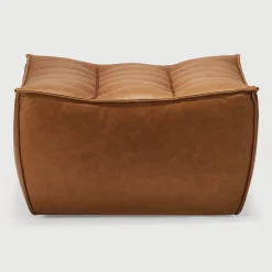 Hocker N701 Leder, 70 x 70cm, kleur Old Saddle