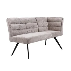 Hoek Eetkamerbank Rosora Chenille, kleur Beige