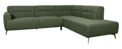 Hoekbank Bolzano Bouclé, kleur Forest