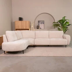 Hoekbank Milano Elite stof, kleur Naturel