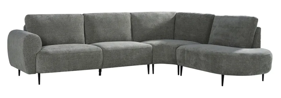 Hoekbank Milano Elite stof, kleur Stone