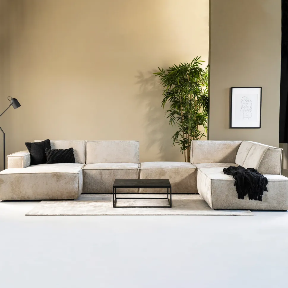 Hoekbank Tori 404cm, kleur Beige