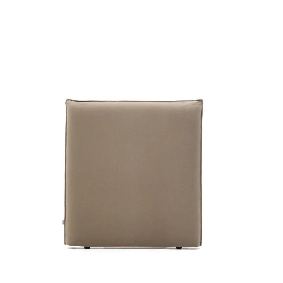Hoofdbord Jaira Linnenmix, 90cm, kleur Taupe