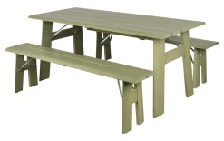 Inklapbare Picknickset Avenue Met tuintafel en 2 tuinbanken