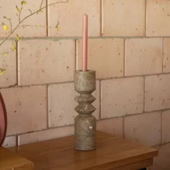 Kaarshouder Satpura Marmer, 32cm