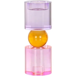 Kandelaar Zahra Kristal, kleur Roze/Paars