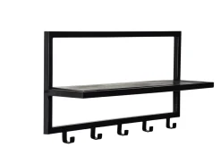 Kapstok Bono Mangohout, met 5 haken en plank