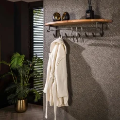 Kapstok Karia Acaciahout, Met 8 haken