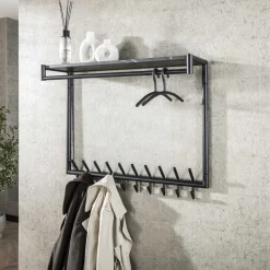 Kapstok Letica Met 20 haken en keramieklook plank